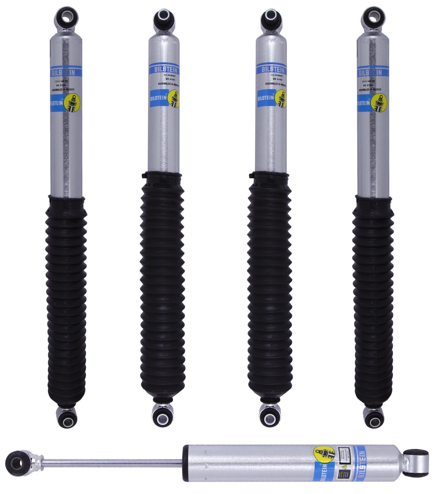Bilstein B8 5100 0-1.5″ Front, 0-1″ Rear Shocks w/ Stabilizer For 2020-2022 Jeep Gladiator